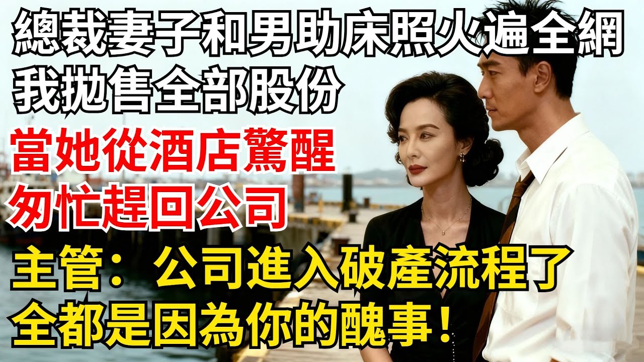 總裁妻子和男助的床照火遍全網，我抛售全部股份，當她從酒店驚醒，匆忙趕回公司，主管：“公司進入破產流程了，全都是因為妳的醜事！”【夜半心聲】#男頻小說#都市#故事#小說#爽文