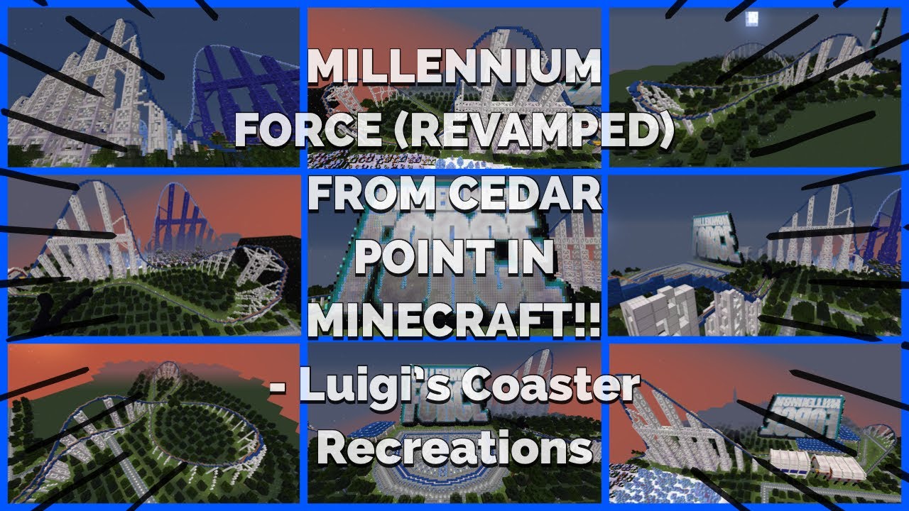 MILLENNIUM FORCE (REVAMPED) FROM CEDAR POINT IN MINECRAFT!! - Luigi’s Coaster Recreations
