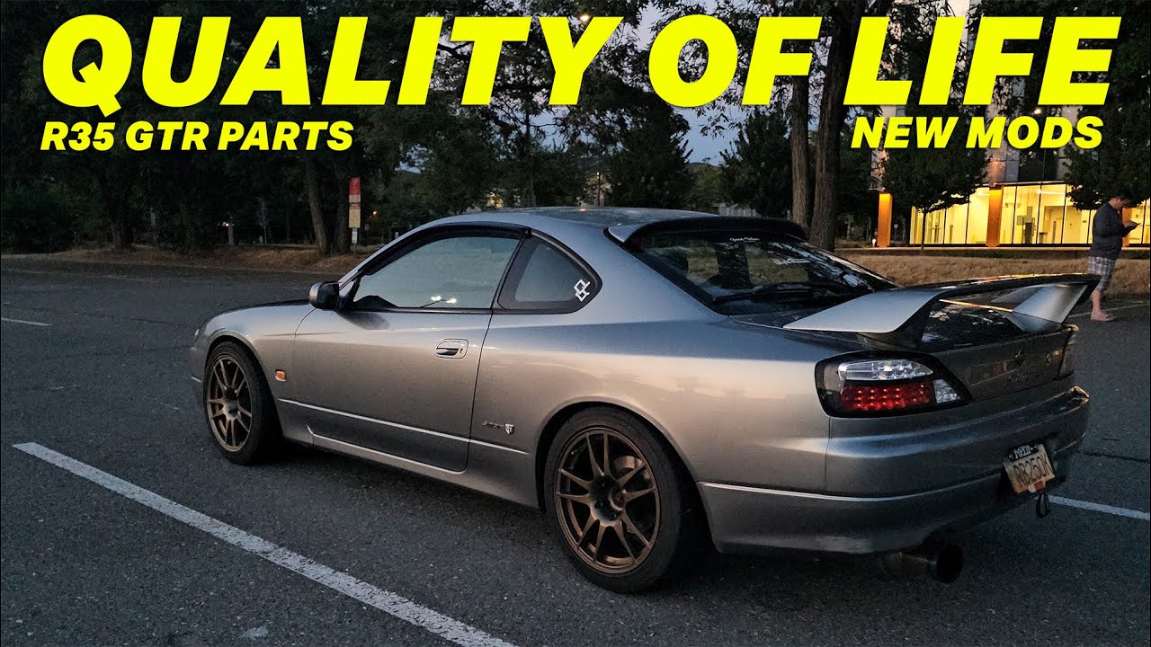 New MODS on the S15!! Come with me to work, installing R35 parts!