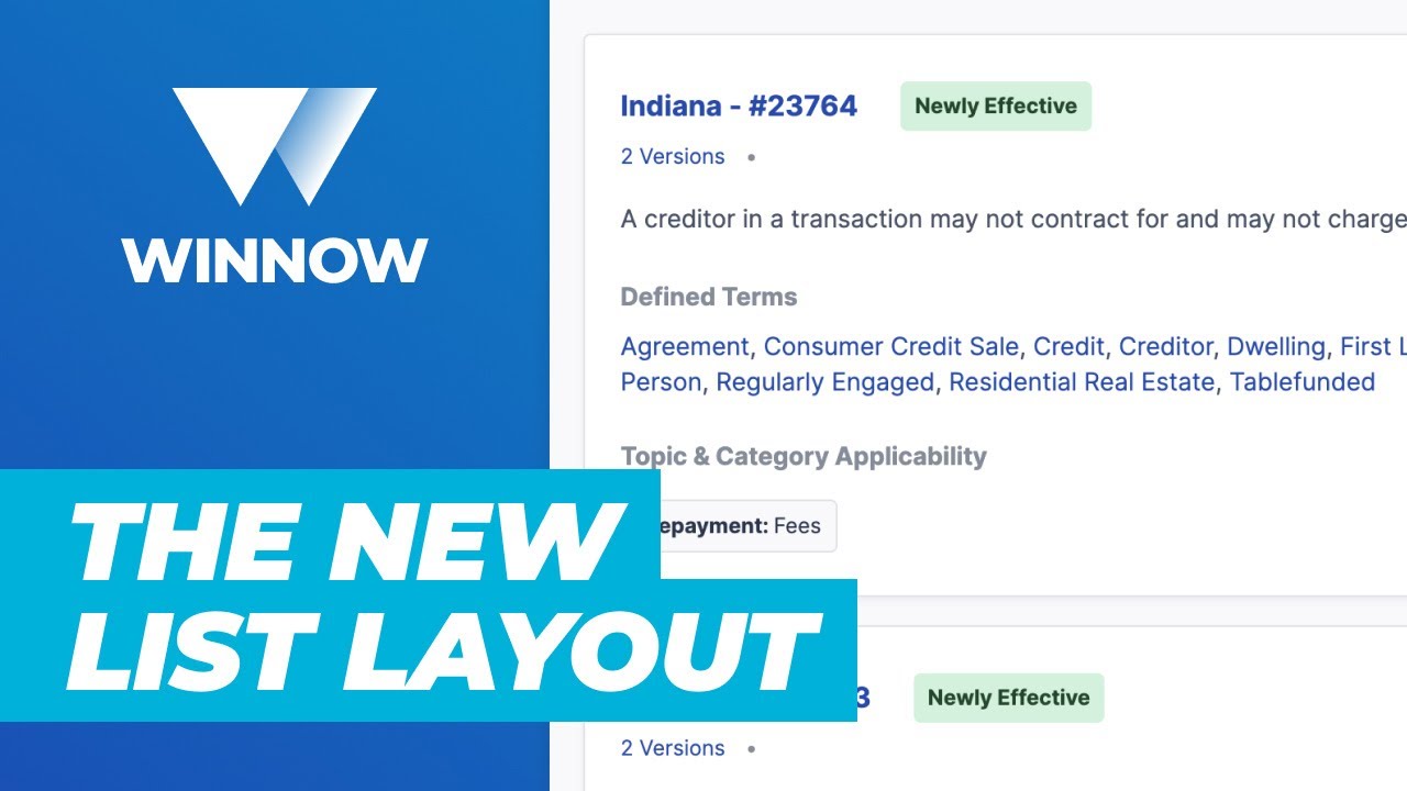 Winnow How-To: The New List Layout