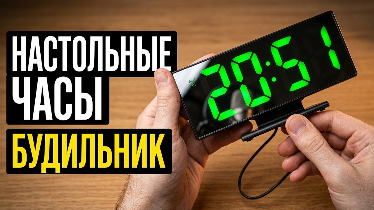 НАСТОЛЬНЫЕ ЭЛЕКТРОННЫЕ ЧАСЫ - БУДИЛЬНИК - ЗЕРКАЛО - ТЕРМОМЕТР  С АЛИЭКСПРЕСС