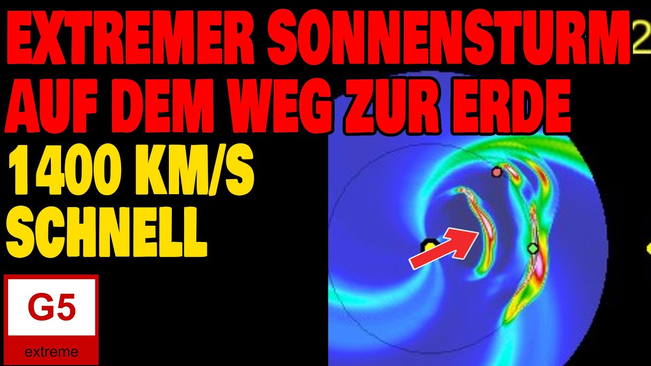 Extremer Sonnensturm auf dem Weg zur Erde - 1400 km/s schnell