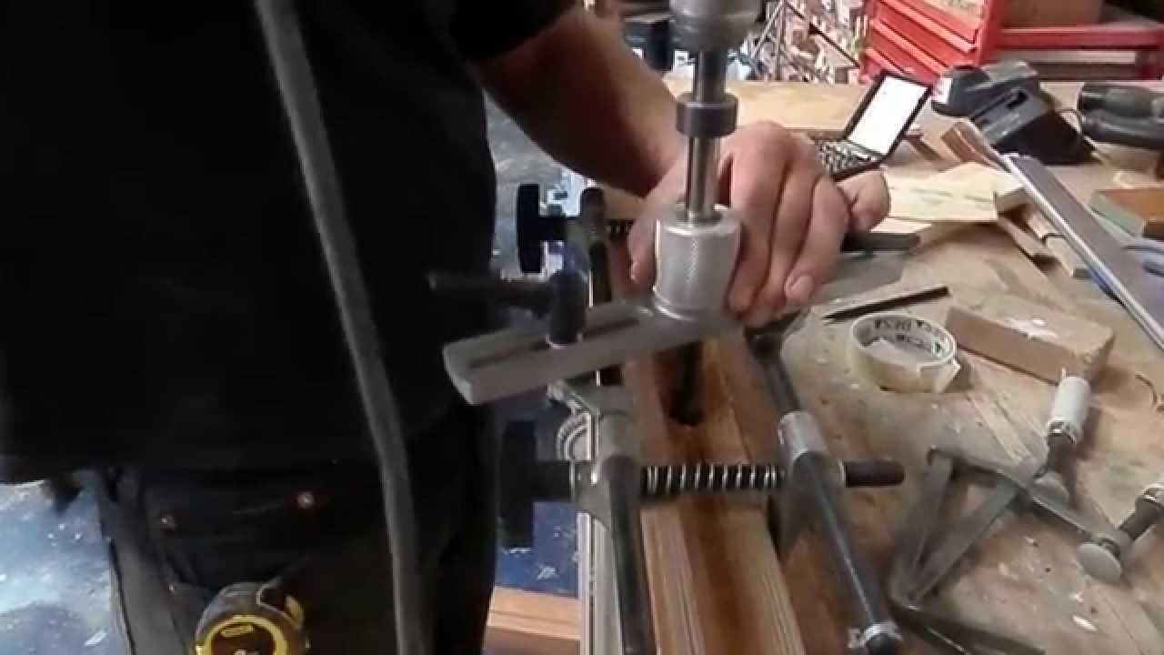 WOODMAN: Mortising with DBB morticer jig / Выборка гнезда по замок.