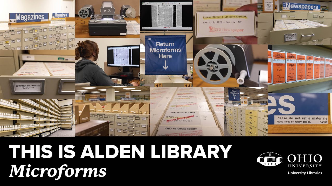 This is Alden Library: Microforms