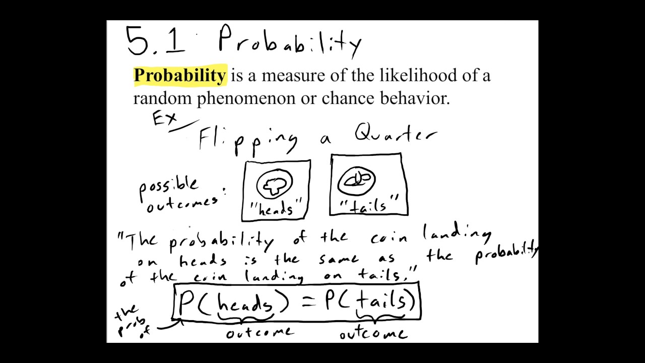 Statistics: Vocabulary of Probability: 