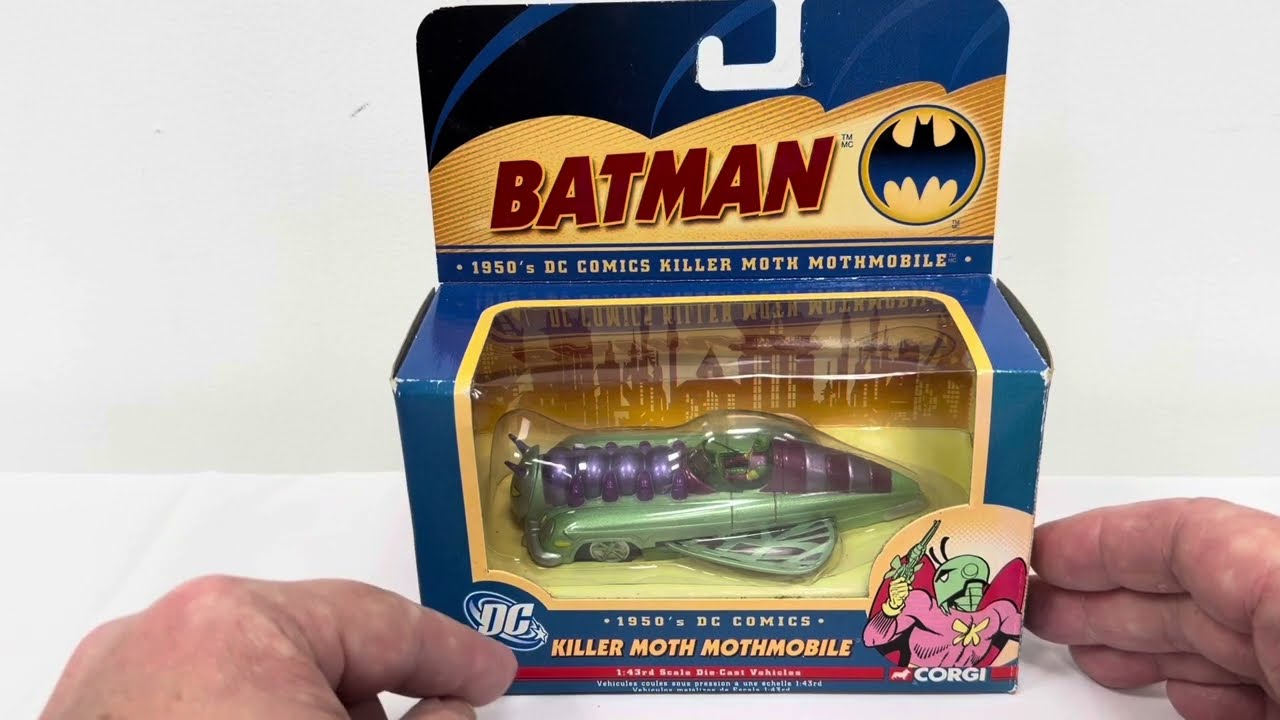 Vintage Corgi 2005 Batman DC Comics 1950's Killer Moth Mothmobile 1/43 Scale DieCast Model Vehicle 