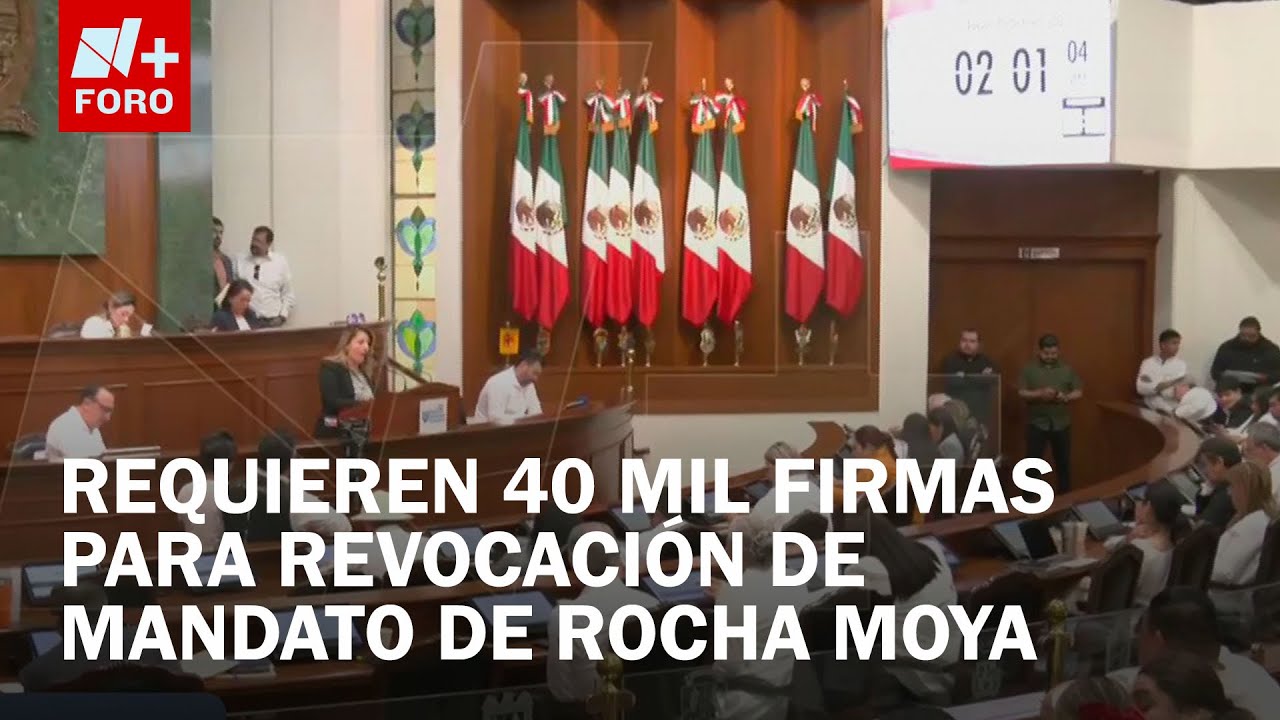 Congreso de Sinaloa pide 40 mil firmas para revocación de mandato del gobernador Rubén Rocha Moya