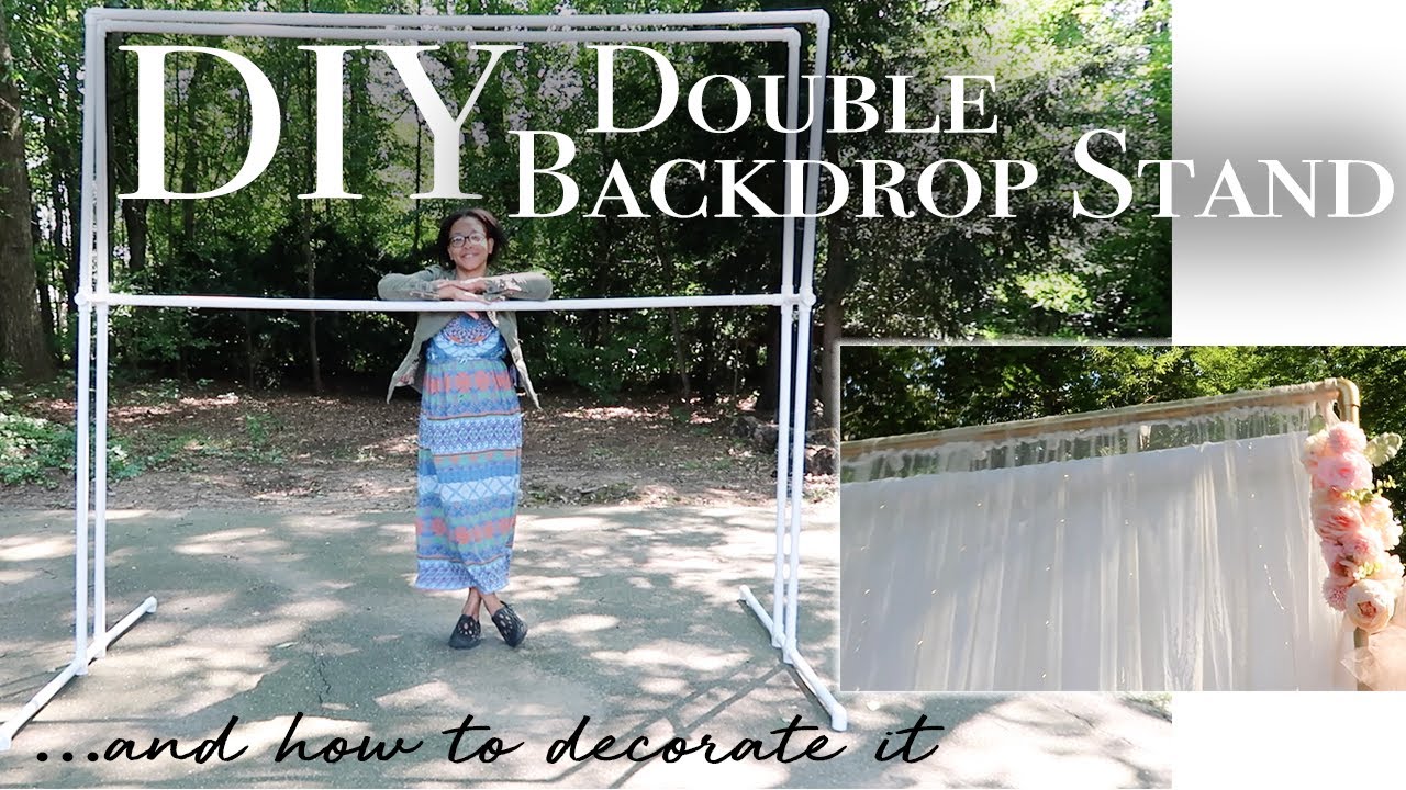 DIY Backdrop Stand | How to Make a Double Backdrop Stand & Decorate It