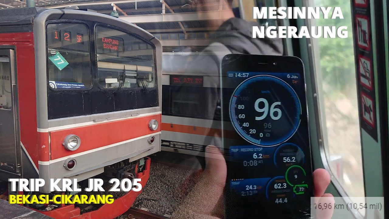 Bekasi→Cikarang with JR 205, hear the roaring MT61 motor sound! [Cikarang Loop Line]