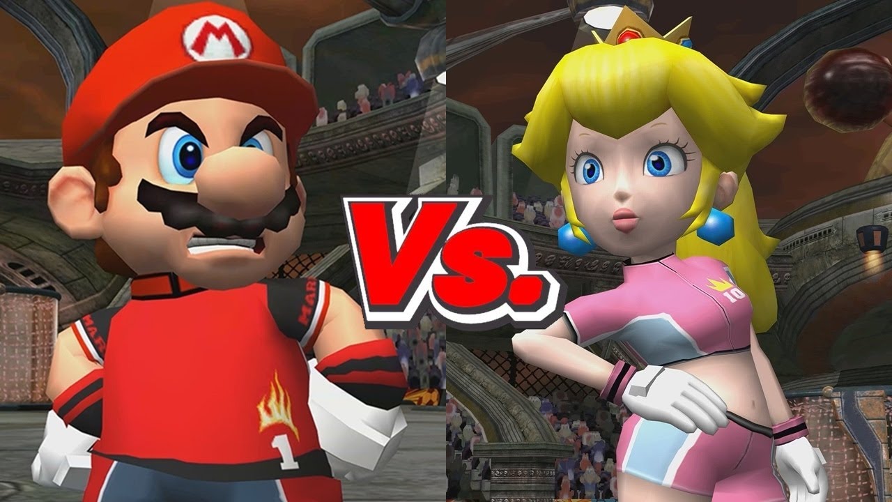 Super Mario Strikers - Mario/Koopa Troopa Vs. Peach/Koopa Troopa