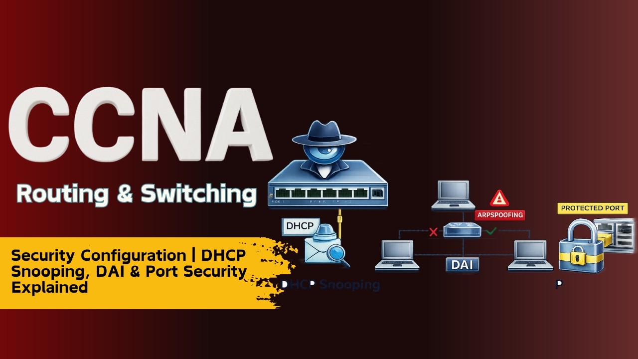 Layer 2 Security Configuration | DHCP Snooping, DAI & Port Security Explained