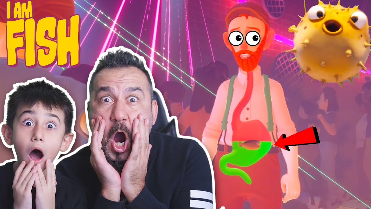 ADAMIN MİDESİNE GİRDİK VE YÜZDÜK! | sesegel çocuk I AM FISH 8. BÖLÜM