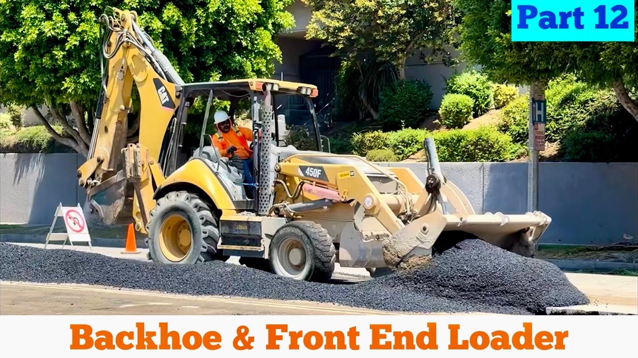CAT® BACKHOE & FRONT END LOADER in Action (Part 12/12) ~ Water Main Replacement Project 
