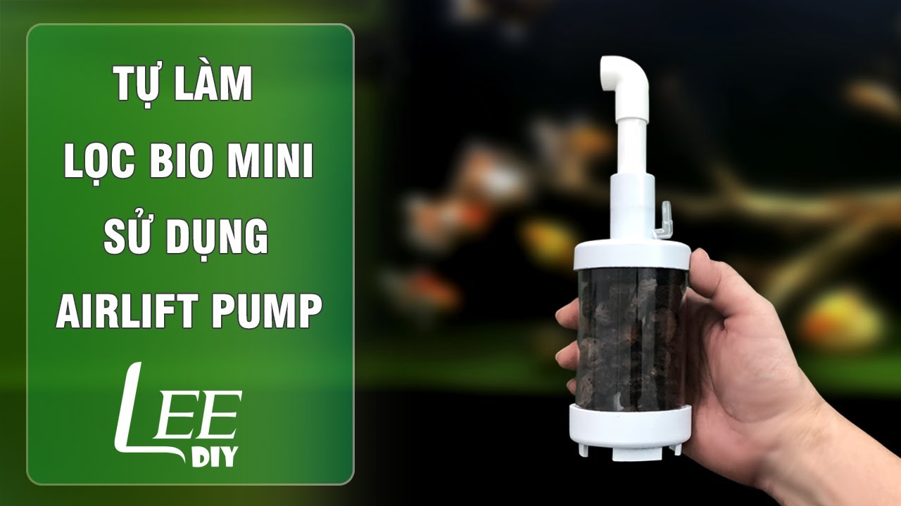 Chế lọc vi sinh BIO sử dụng bơm Airlift | Diy BIO filter using Airlift pump | Lee DiY