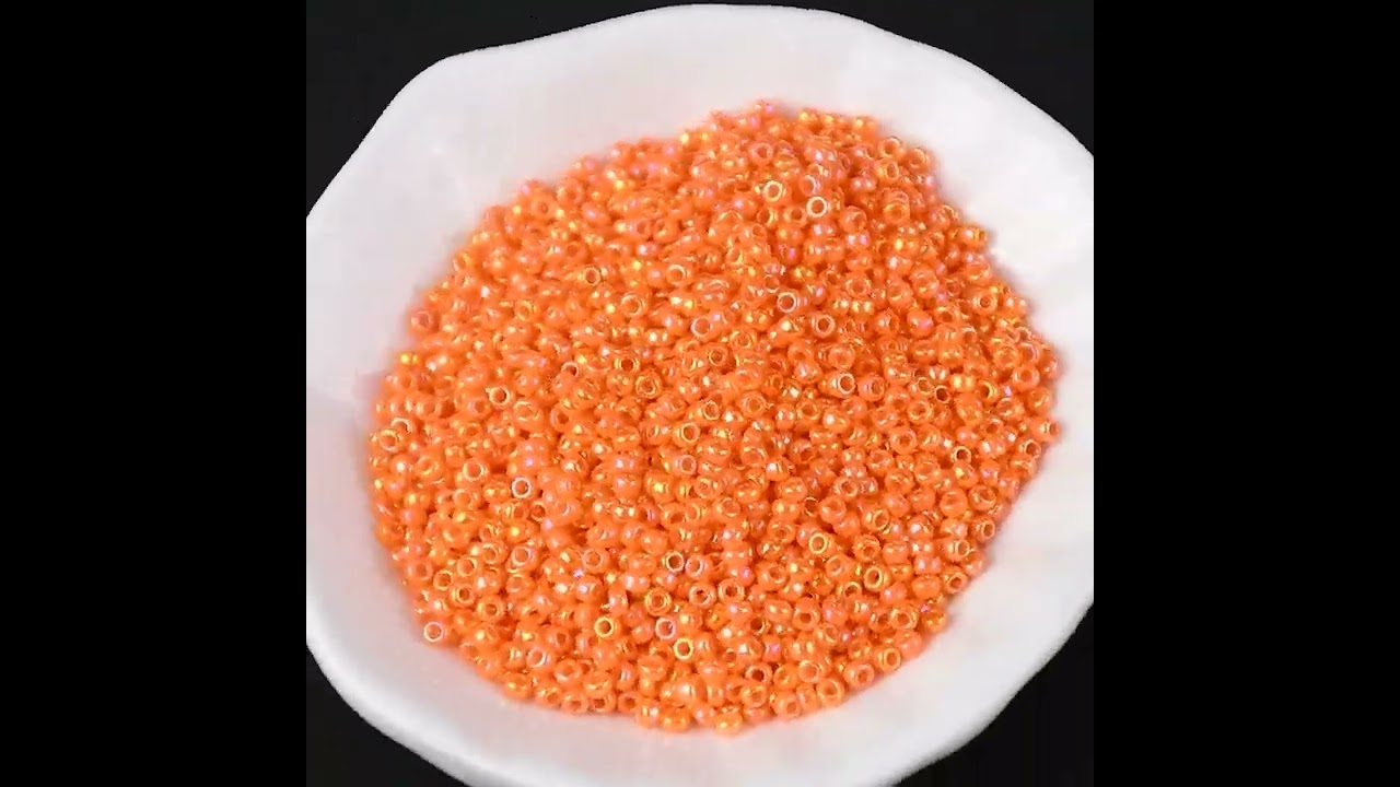 MIYUKI Round Rocailles Beads, Orange