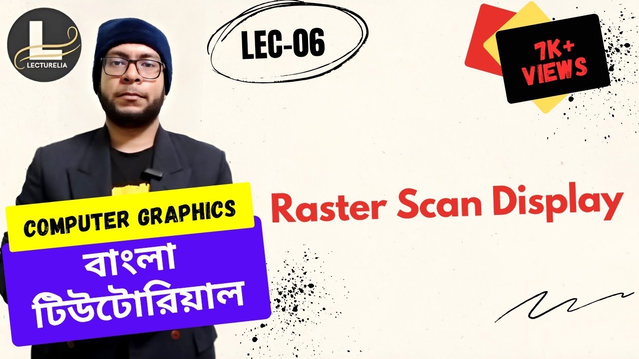 🔴Raster Scan Display | Computer Graphics বাংলা টিউটোরিয়াল | Lecturelia🔴