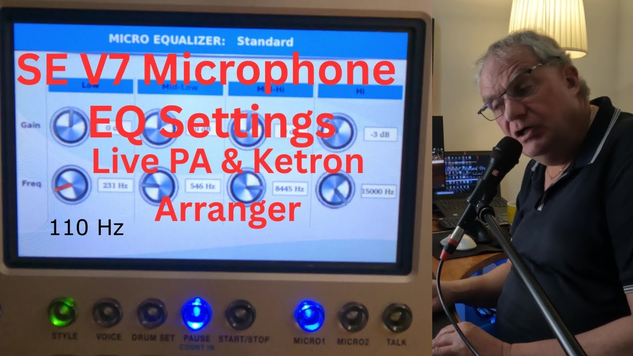 SE V7 Microphone EQ setting for live PA+Ketron Arranger