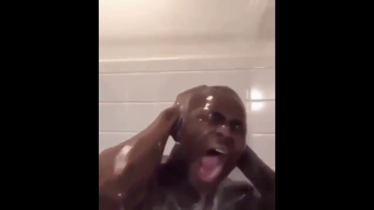 man crying in shower guts theme