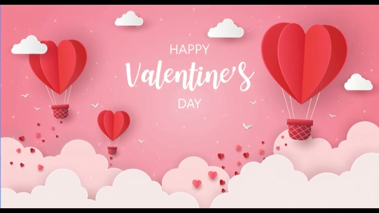 Paper cutouts Valentines Day Backdrop Romance