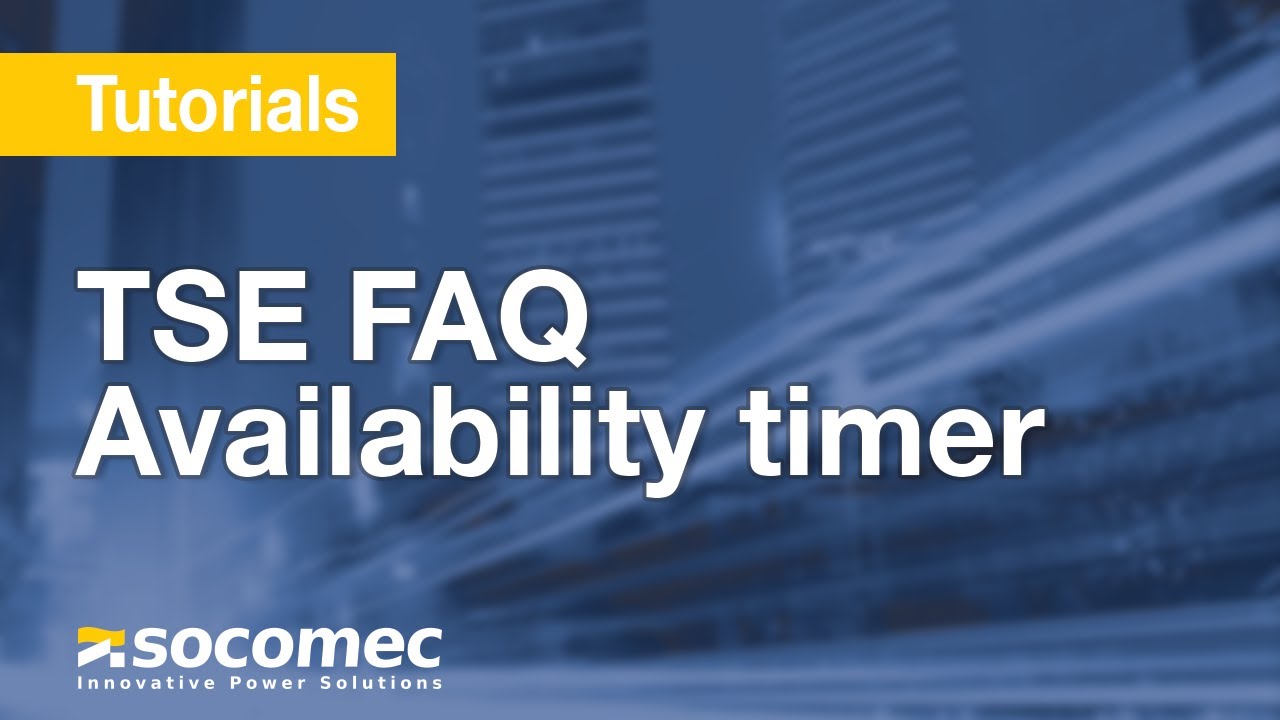 TSE FAQ: Availability Timer