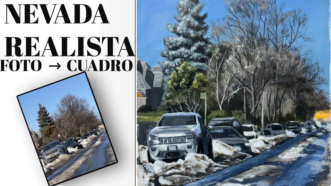De FOTO a CUADRO: Nevada realista en acrílico