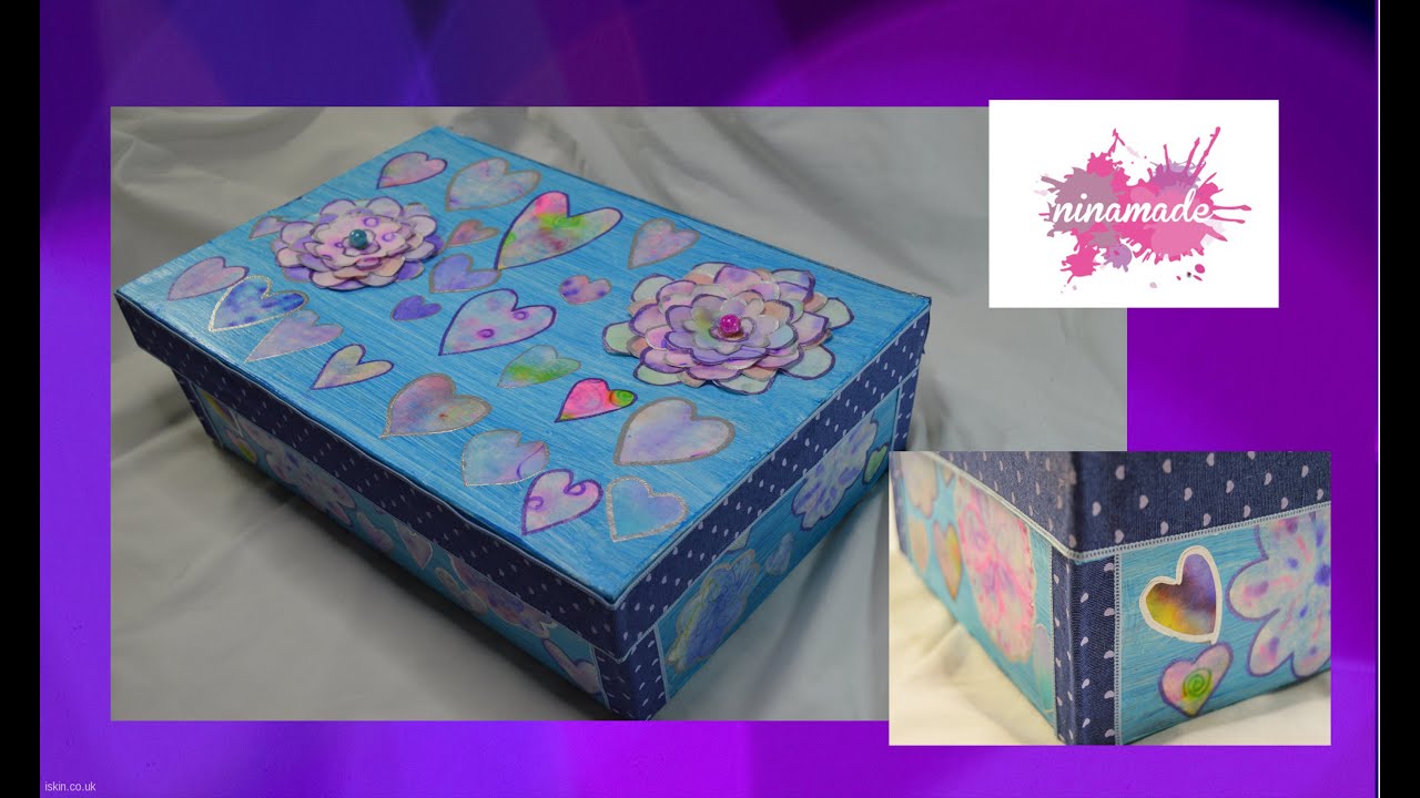 DIY. Boîte à chaussures décorée. //Decorated shoebox.