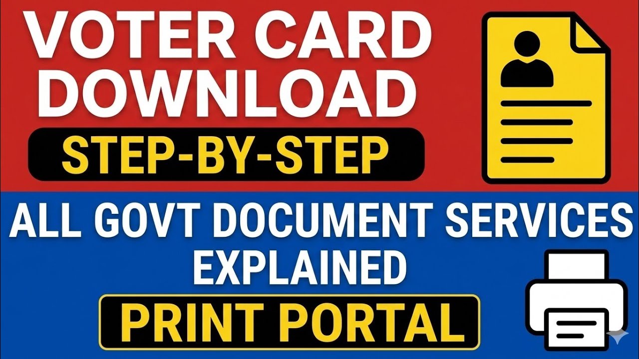 ✅ Voter Card Mobile Link 🔥 Step-by-Step | Aadhaar, PAN, DL, RC Print Portal🔗 Full Guide @EraFriend  
