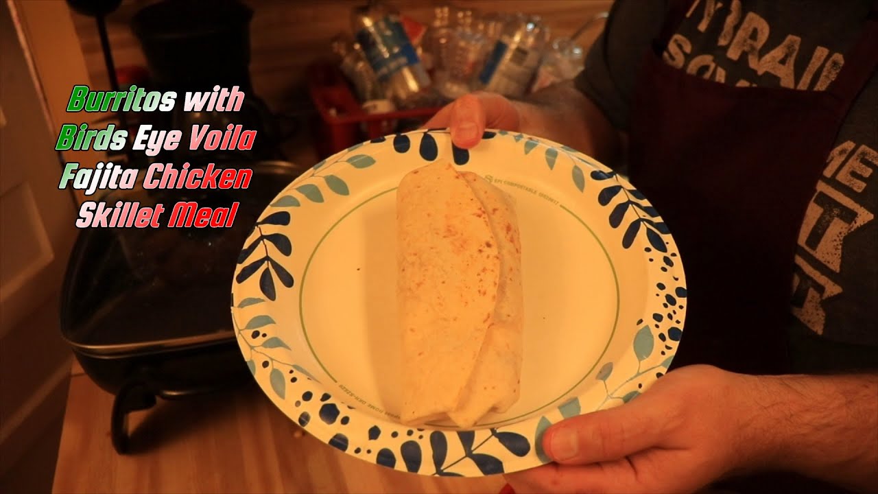 Burritos with Birds Eye Voila Fajita Chicken Skillet Meal