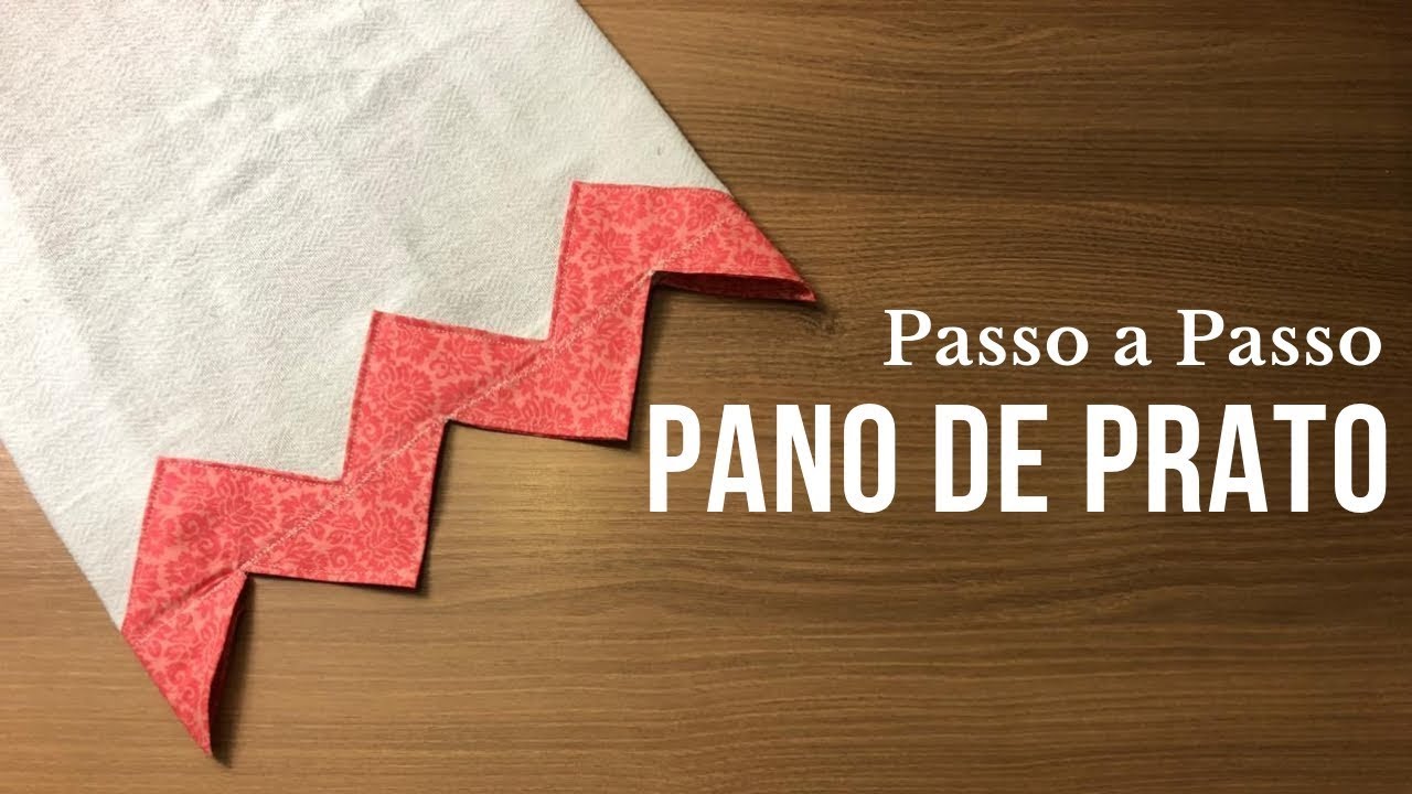 Pano de Prato DIFERENTE e MUITO F&Aacute;CIL de fazer CHEVRON - Passo a passo