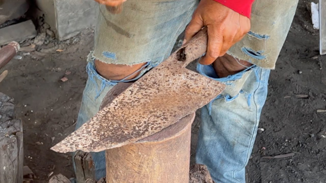 Knife Making - Forging A Powerful Cleaver From The Brocken Knife