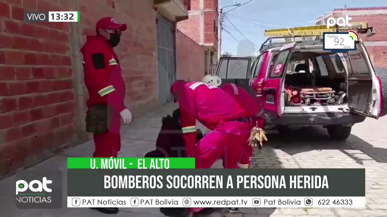 Bomberos rescatan a hombre herido hallado en vía pública alteña