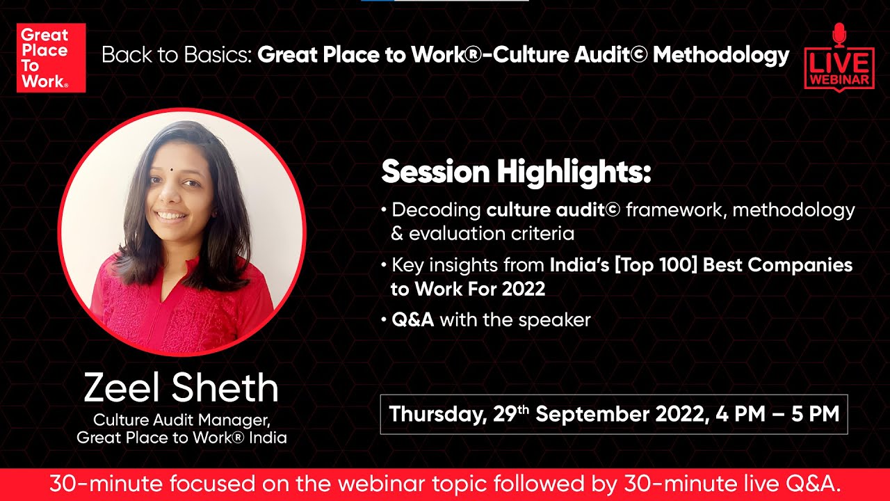 Back to Basics: Great Place to Work®-Culture Audit© Methodology