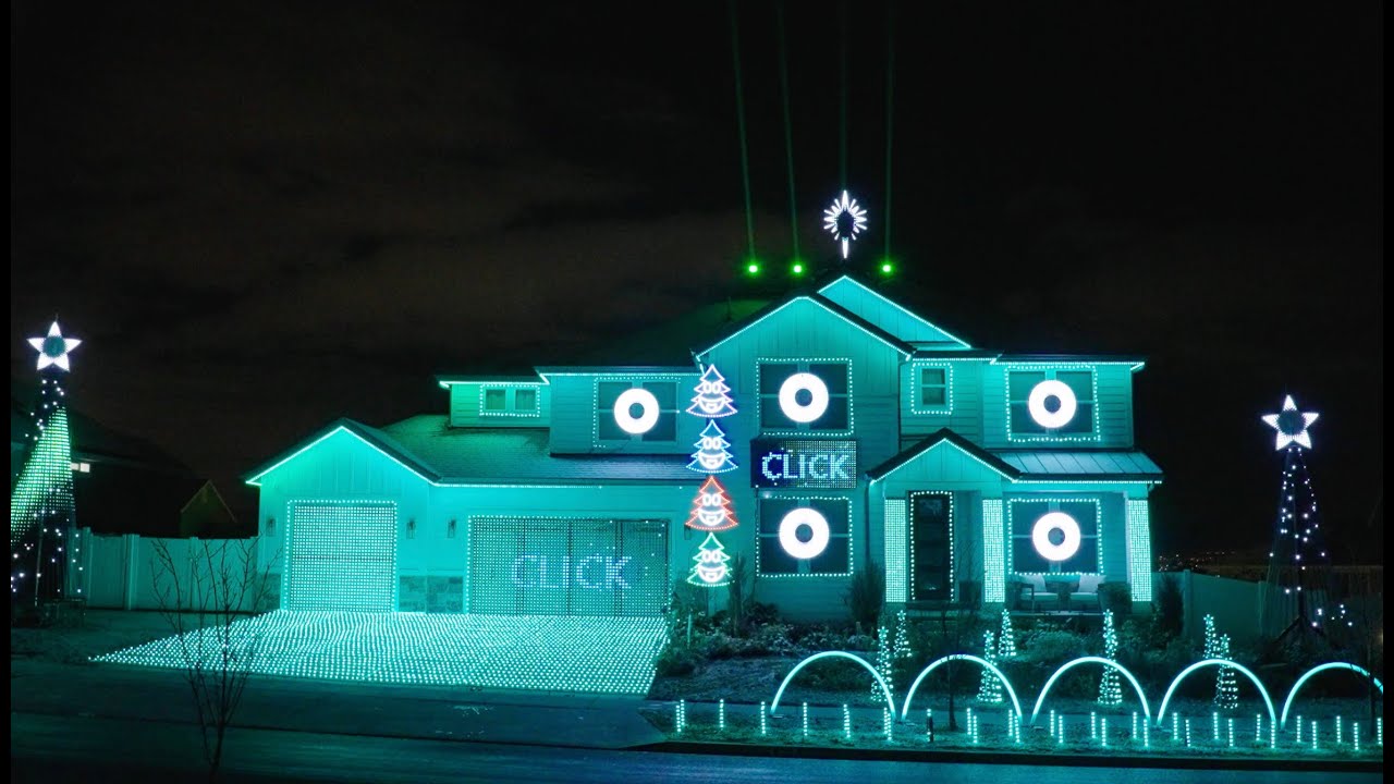 INSANE Synchronized Christmas Light Show &mdash; Pentatonix Daft Punk Medley - A Very Merry Meridian 2025
