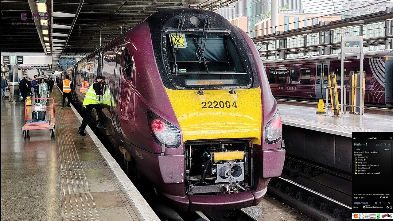 [East Midlands Railway Class 222 Meridian] Sheffield to London ST Pancras International
