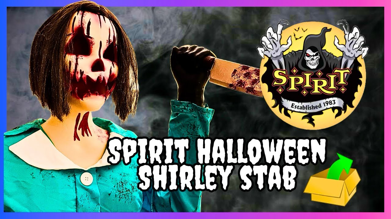 Spirit Halloween 2024 SHIRLEY STAB Animatronic 🎃 unboxing FULL DEMO