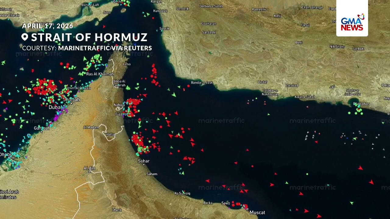 Vessel traffic around Strait of Hormuz as Iran announces reopening after Lebanon deal | GMA News