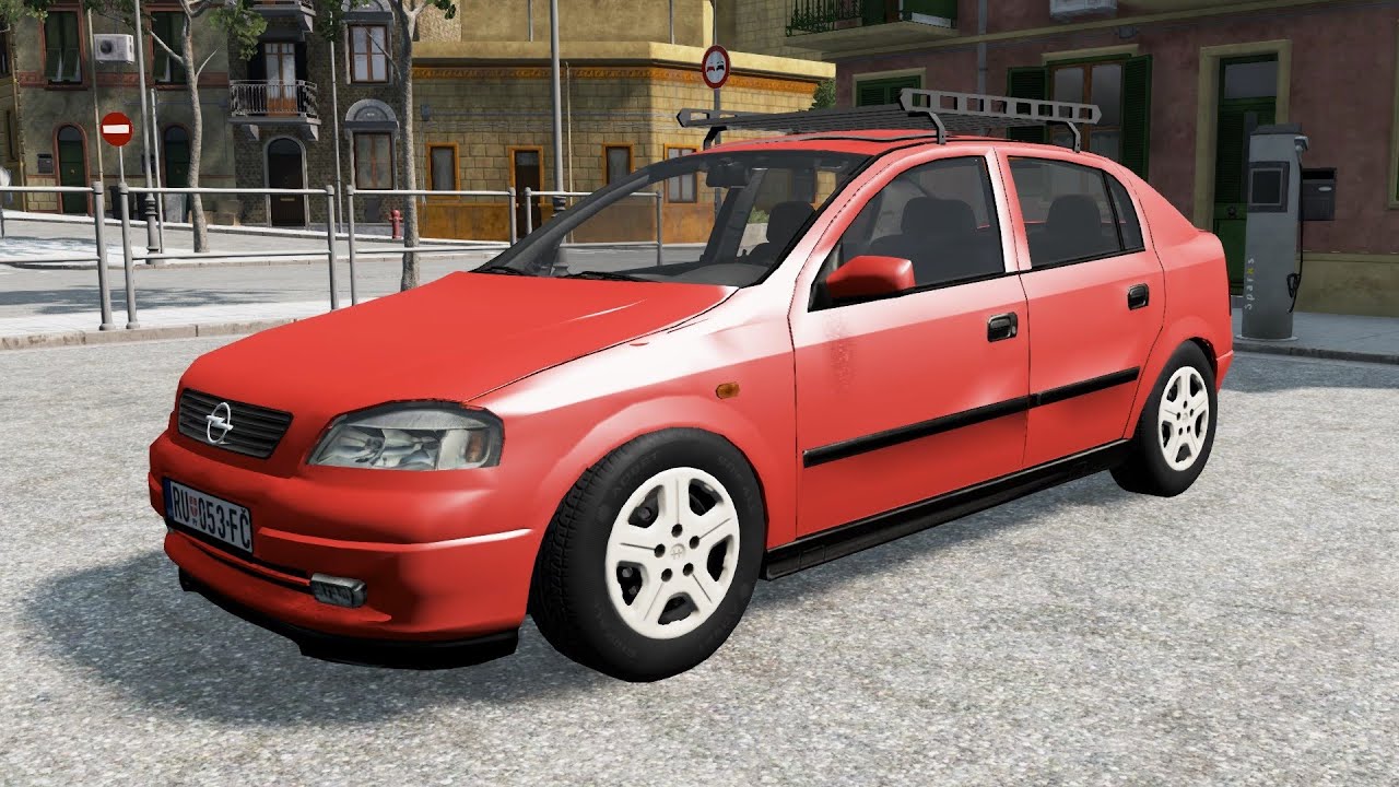 BeamNG.drive - Opel Astra G 2.0 Diesel 1998 - Car Show Test Drive Crash . 4K 60fps.