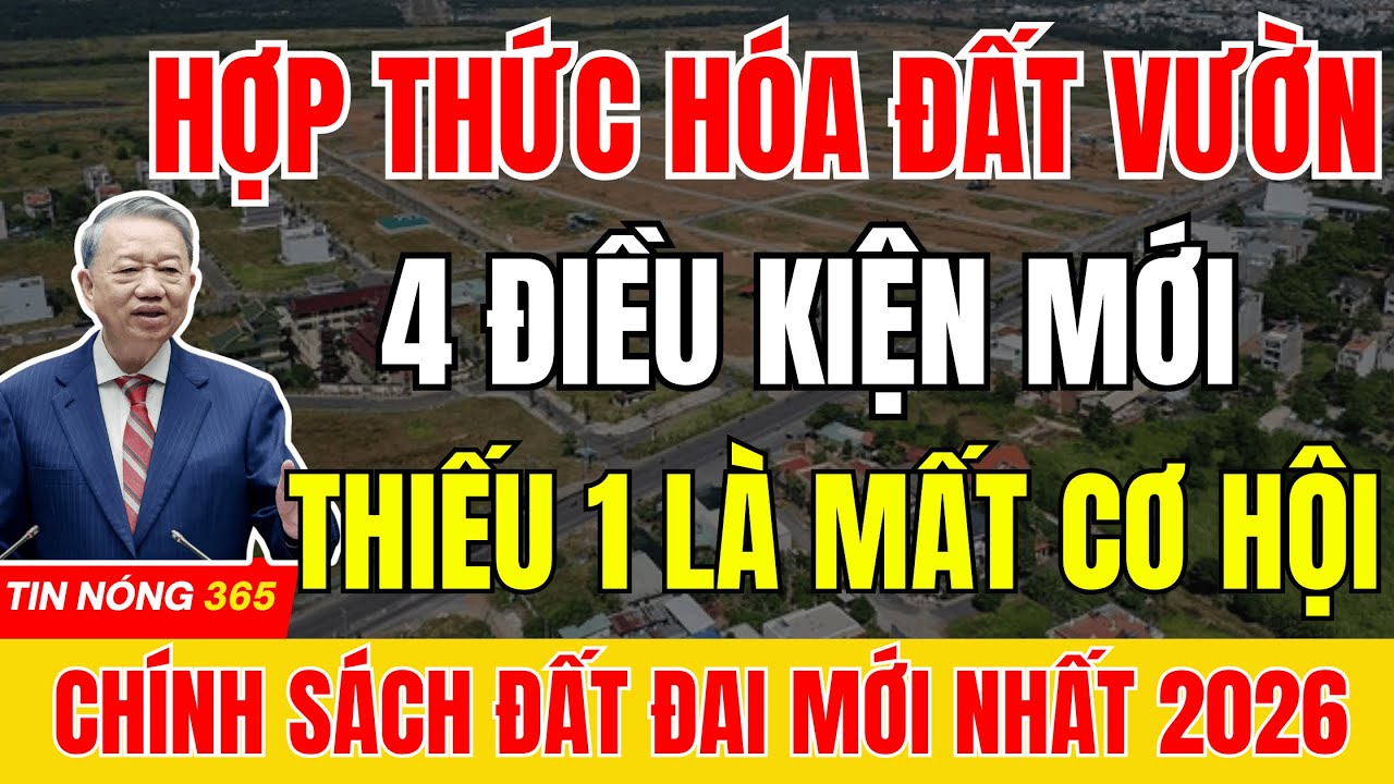 Nhà Trên Đất Vườn – 4 Điều Kiện Mới Hợp Thức Hóa Năm 2026, Thiếu 1 Mất Cơ Hội #tintuc #datdai