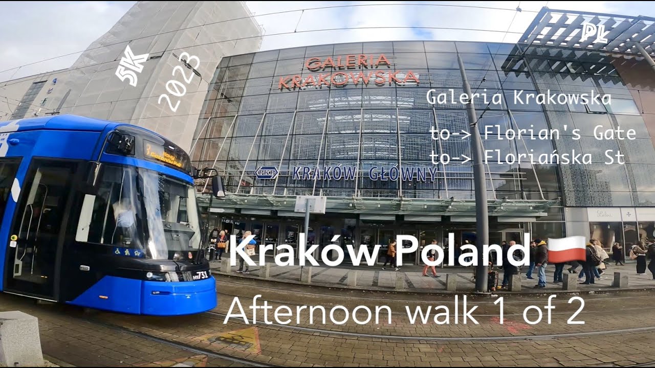 Kraków Poland 🇵🇱 Afternoon walk 1 of 2, Nov 2023 - Galeria Krakowska to Florian's Gate to Floriańska