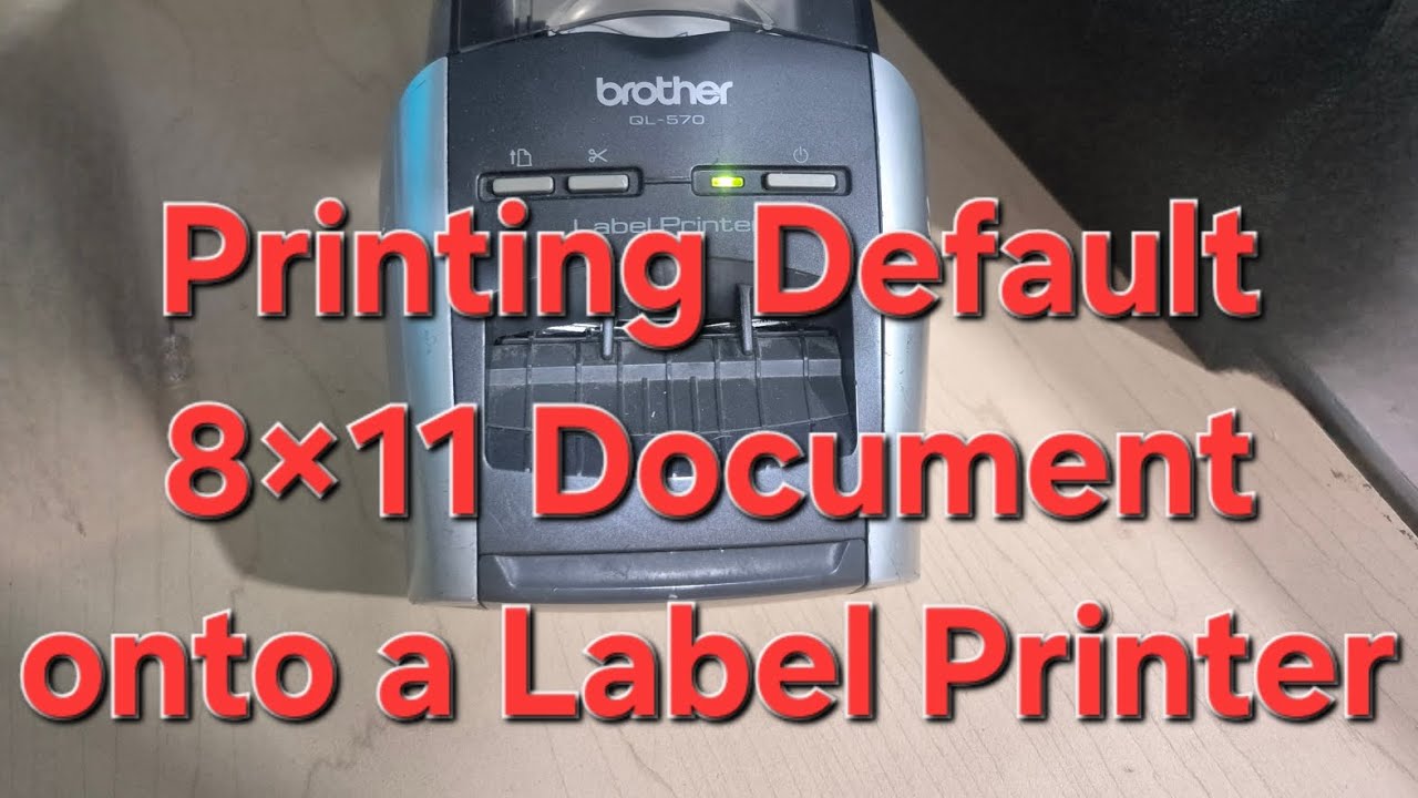 Using Default 8&times;11 Word Document to Print on a Label Printer
