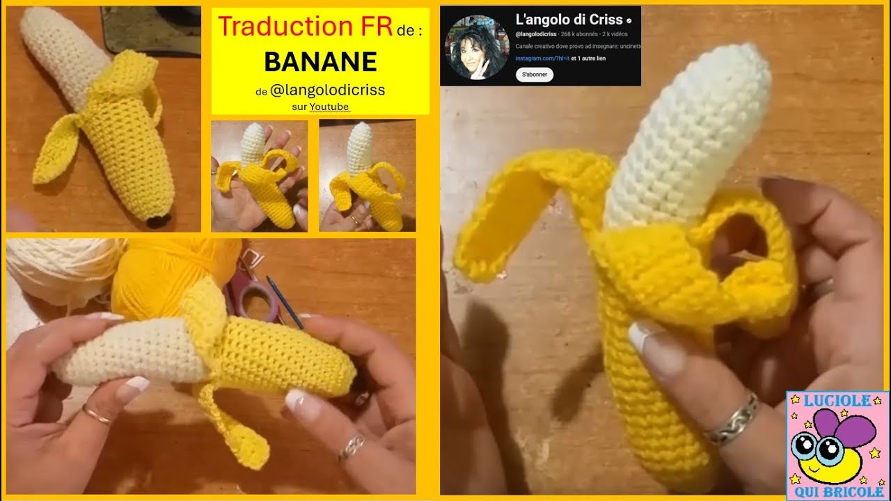 BANANE Tuto crochet (Traduction FR de @langolodicriss )