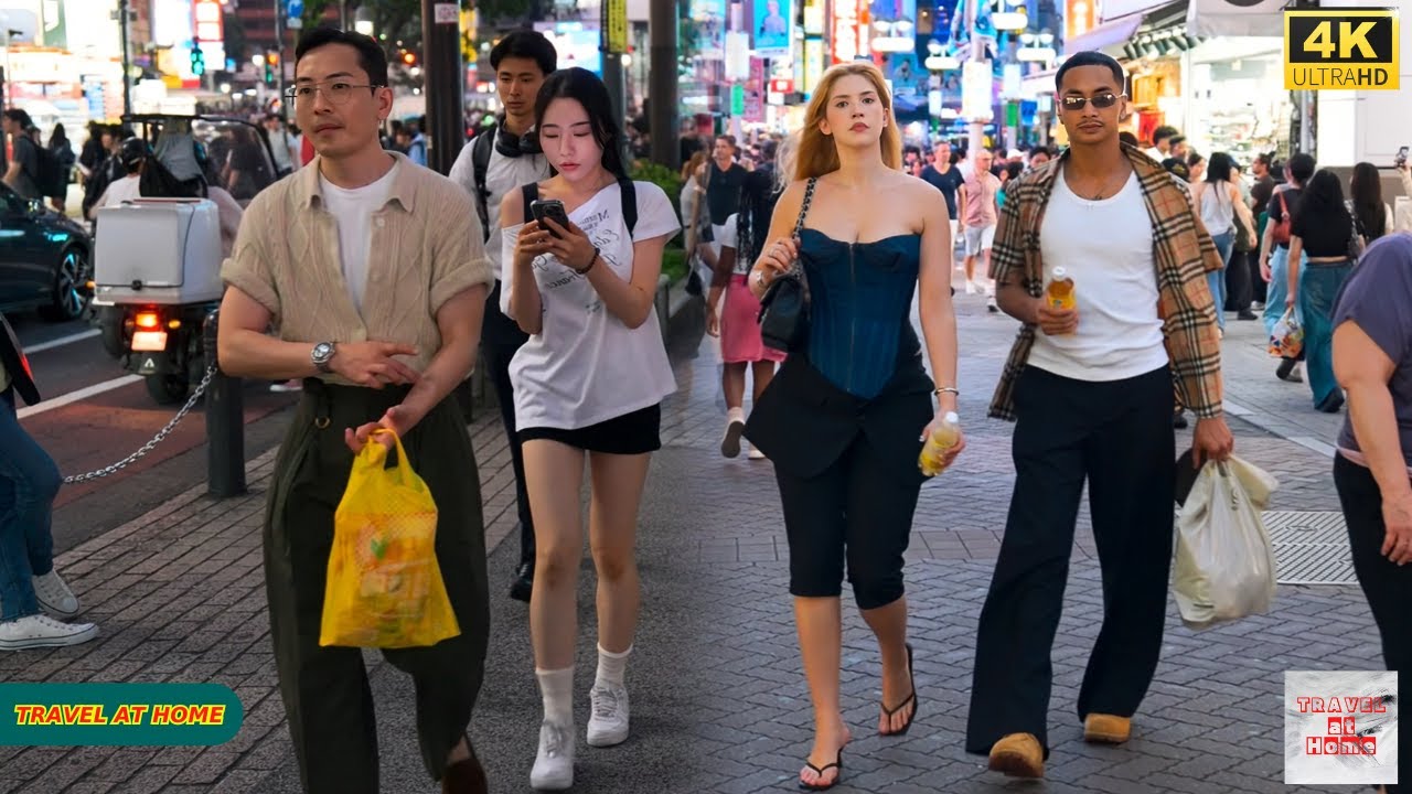 4K HDR Japan travel 2025 | Evening Walk in Shibuya (渋谷) Tokyo Japan | Relaxing Natural City ambience