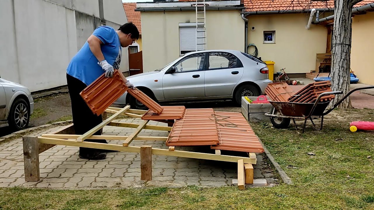 Alacsony dőlésszögű tető cserepezése, tervezése.