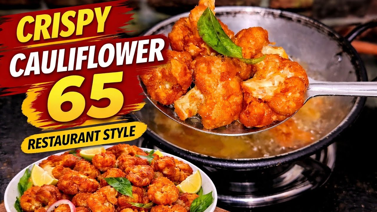 எக்ஸ்ட்ரா கிரிஸ்பி காலி பிளவர் 65.. சும்மா மொருமொருண்ணு பொருட்காட்சி ல சாப்பிட மாதிரி வீட்ல ரெடி..