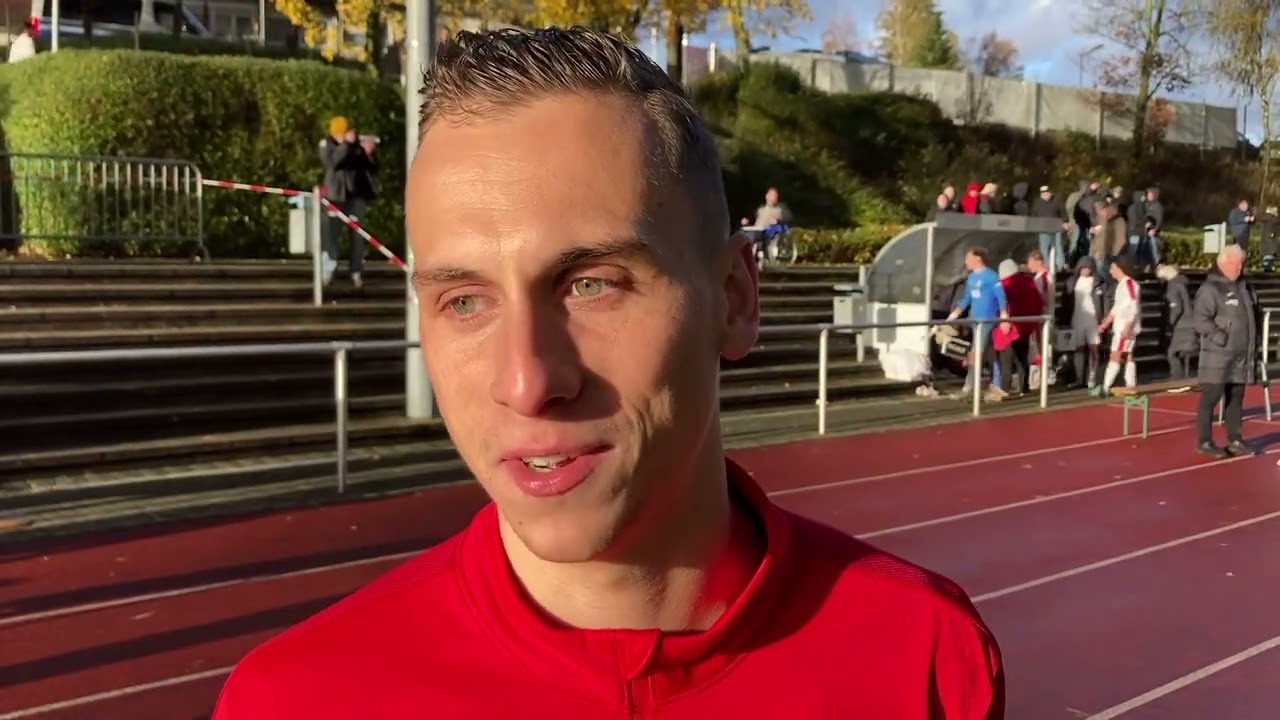 Simon Floß, Torschütze des FC Bitburg, nach dem 1:1 gegen Wormatia Worms