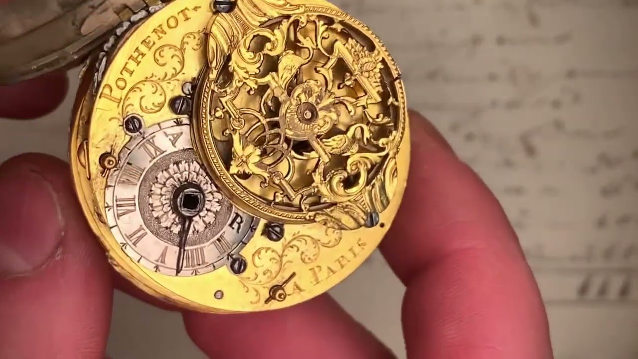 1710 LOUIS XIV Onion Verge Fusee Antique Pocket Watch Montre Coq SpindelTaschenuhr