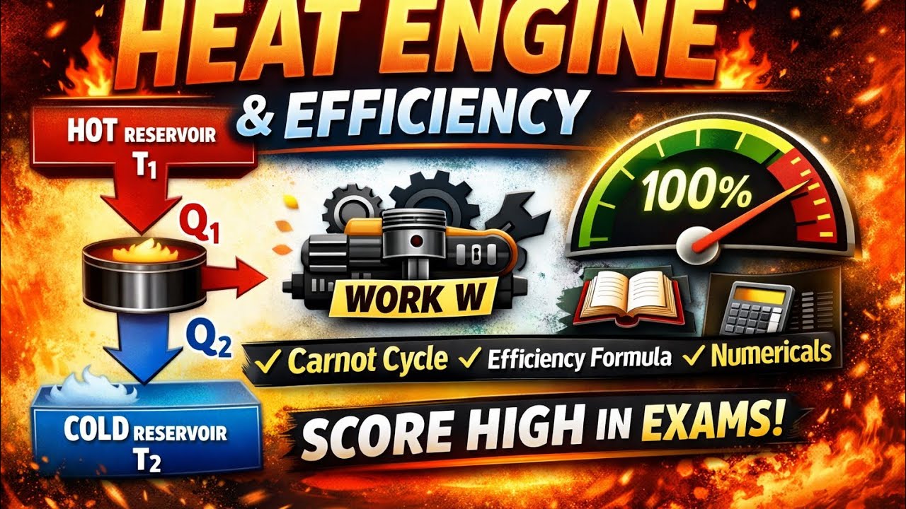 Heat Engine & Efficiency Explained | Thermodynamics Made Easy | Physics