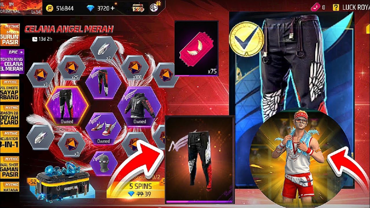 Angelic Pant Event Spin 🤑 | Indonesia server | Garena Free Fire 🔥