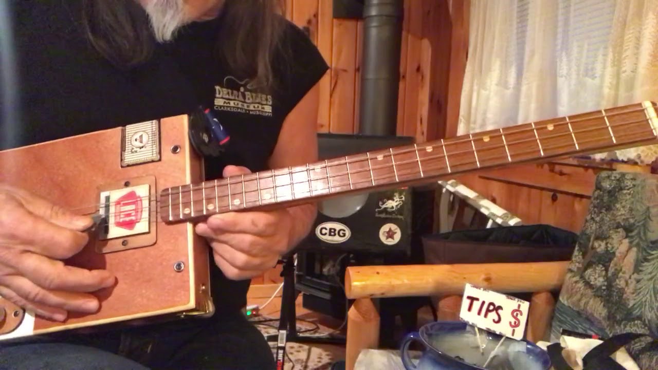 Call me the breeze easy beginner lesson for 3 string Cigar Box Guitar