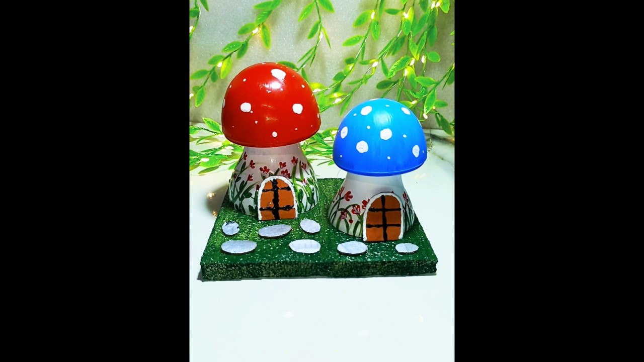 DIY MAGICAL MUSHROOM FAIRY GARDEN from LED BULB ! 🍄🍄 